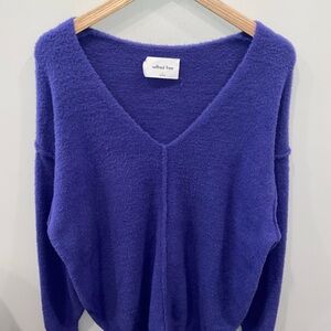 Aritzia Wilfred Free Purple V-Neck Pullover Sweater Women’s Size Small